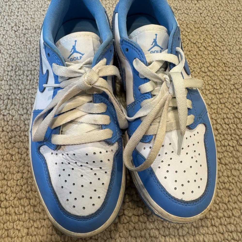 Jordan Kids golf Blue and White Sneakers
